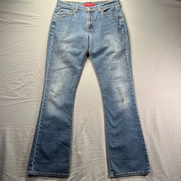 Vintage Levis 515 Jeans Womens 10 34x34 Blue Denim Nouveau Boot Cut Stretch - Picture 1 of 13